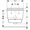Унитаз-биде подвесной GEBERIT AQUACLEAN MERA COMFORT 146.214.21.1 с системой удаления запахов